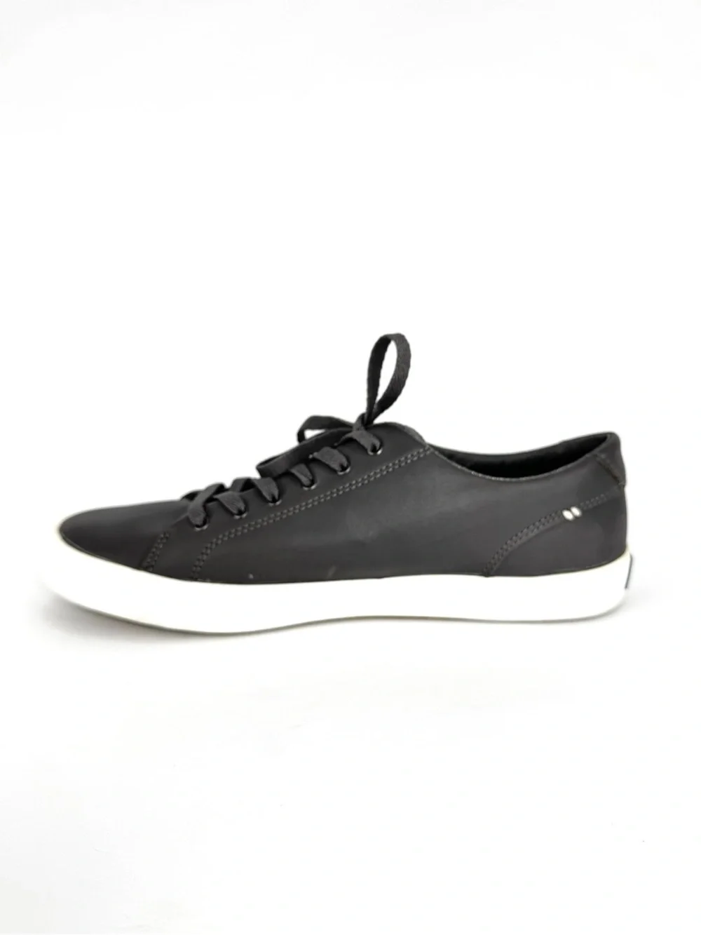 Sperry Men's Black Low-Top Lace-Up Sneakers with White Sole